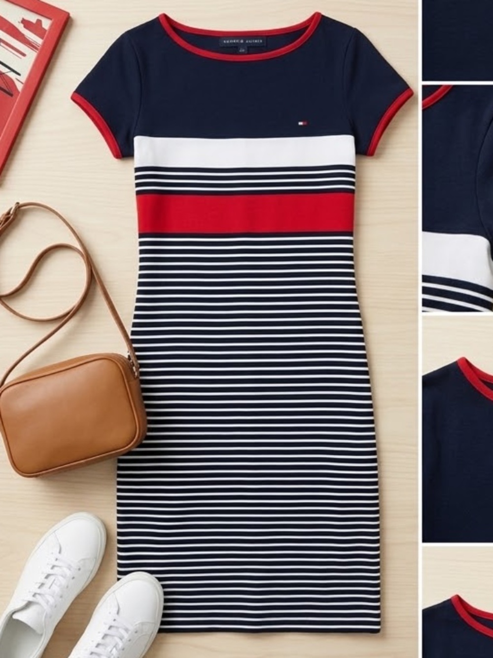 Tommy Hilfiger short-sleeved cotton T-shirt dress